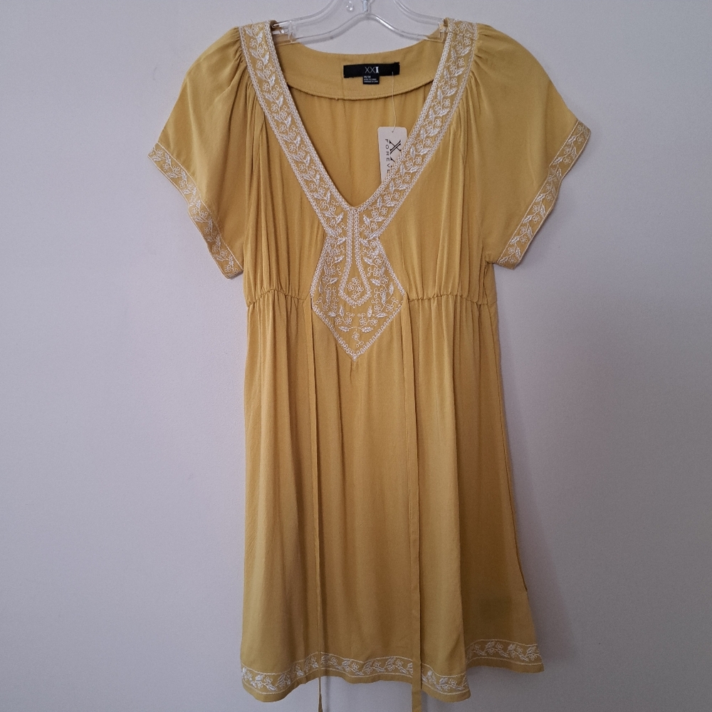 Forever 21 Embroidered Tunic Top